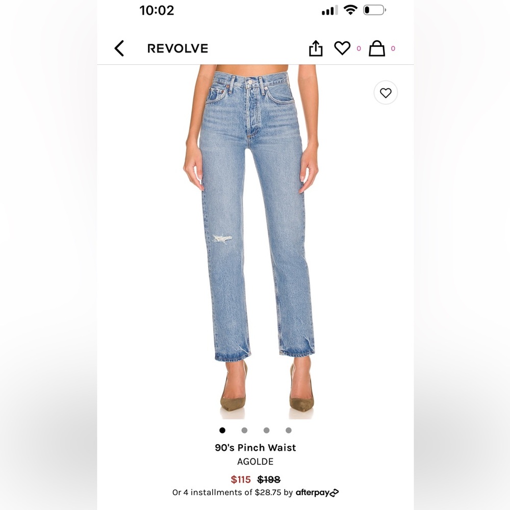 Agolde 90s Pinch Denim Jeans - Sz 25 - Basically New!
